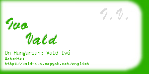 ivo vald business card